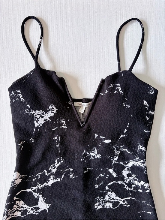 Charlotte Russe Dresses & Skirts - Charlotte Russe Black and White Marble Print Cami Top